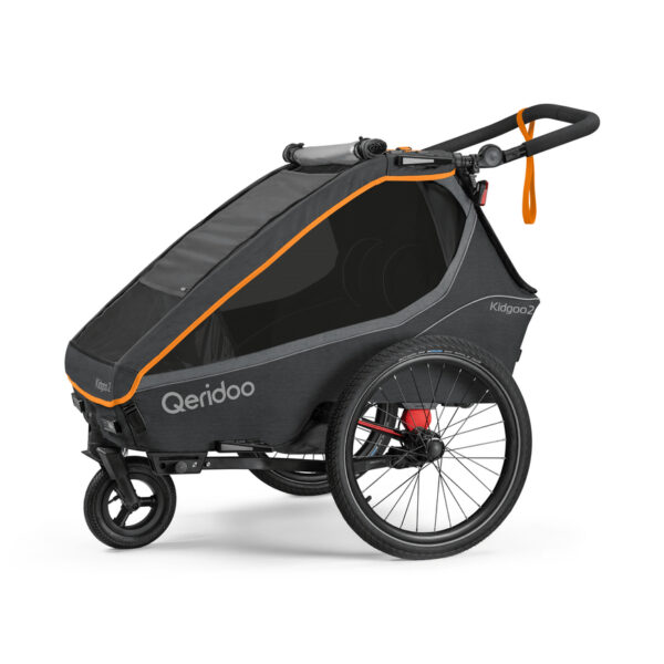 Qeridoo Fahrradanhänger Kidgoo 2 Fidlock Edition Orange