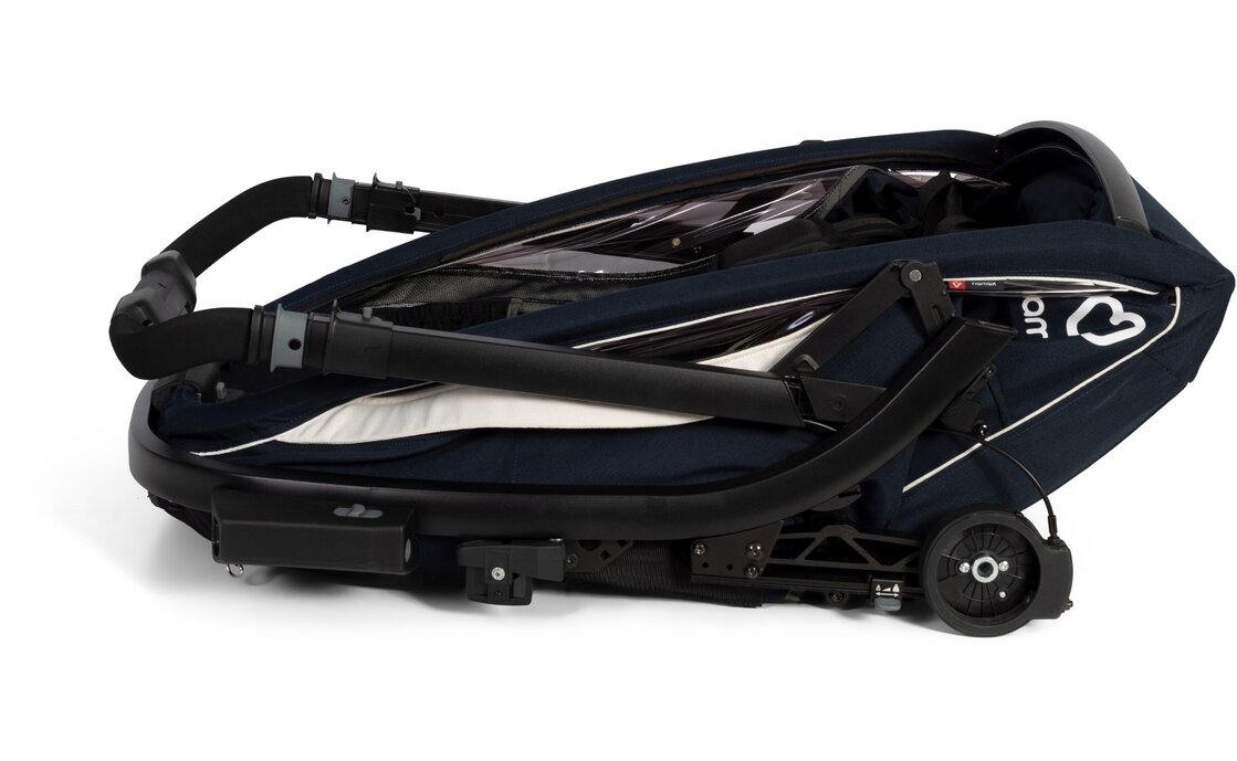 Kinder-Fahrradanhänger Hamax Breeze Zweisitzer mit Deichsel und Buggyrad – Bild 19