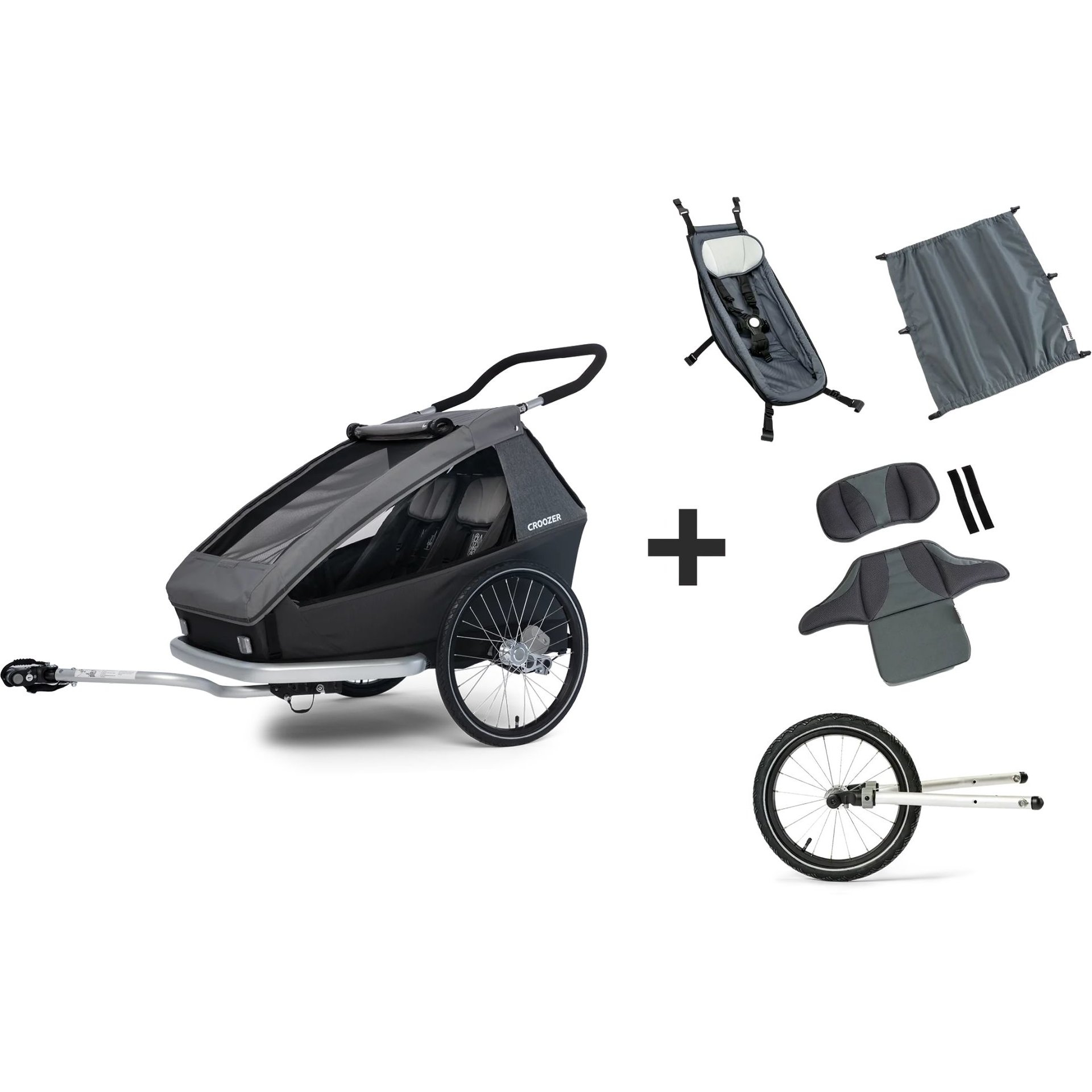 Kinderanhänger Croozer Kid Keeke 2 Starter-Geschwisterbundle