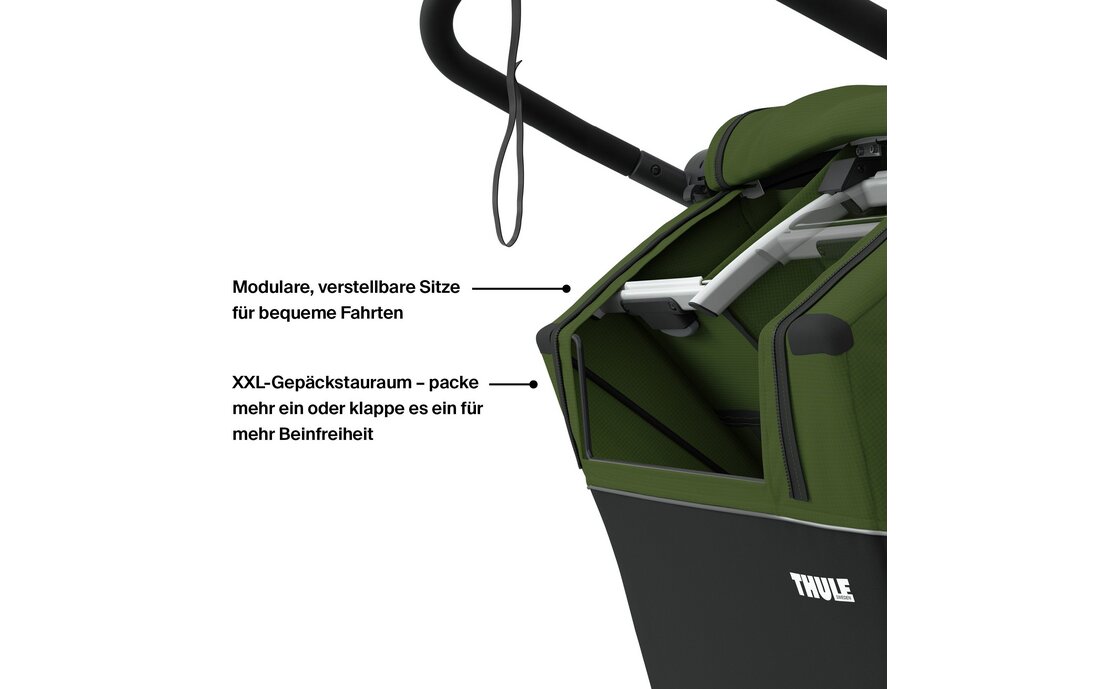 Kinder-fahrradanhänger Thule Chariot Cab Zweisitzer – Bild 25