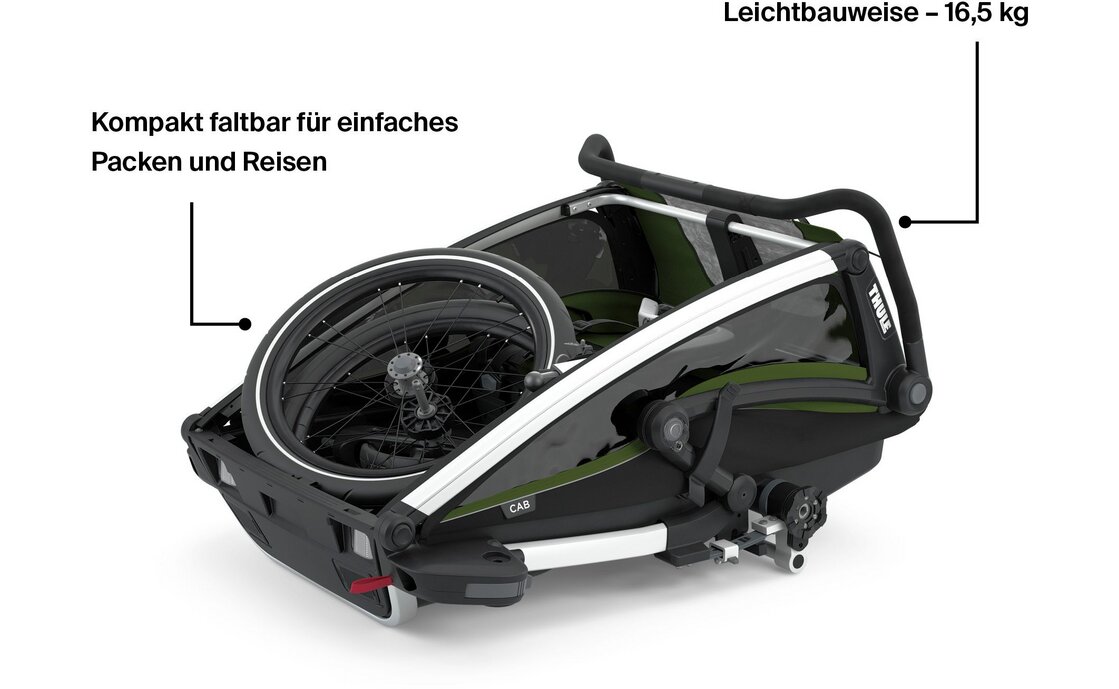 Kinder-fahrradanhänger Thule Chariot Cab Zweisitzer – Bild 27