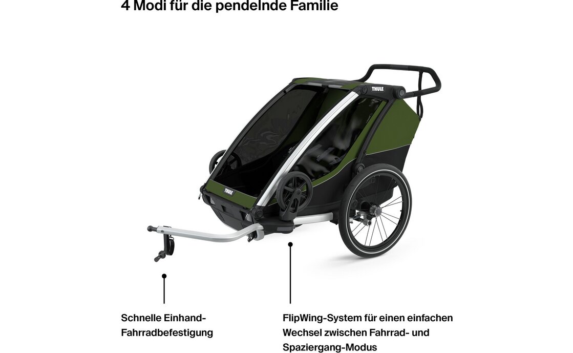 Kinder-fahrradanhänger Thule Chariot Cab Zweisitzer – Bild 28