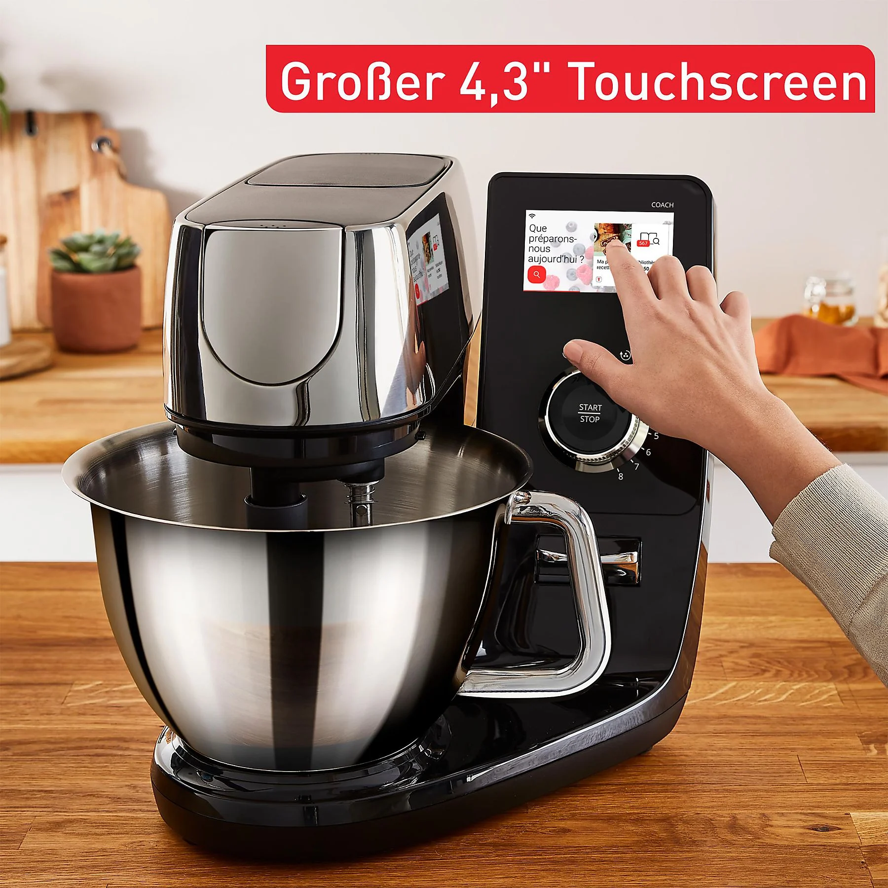 Küchenmaschine Tefal QB9518 i-Coach Touch Schwarz/Edelstahl – Bild 4
