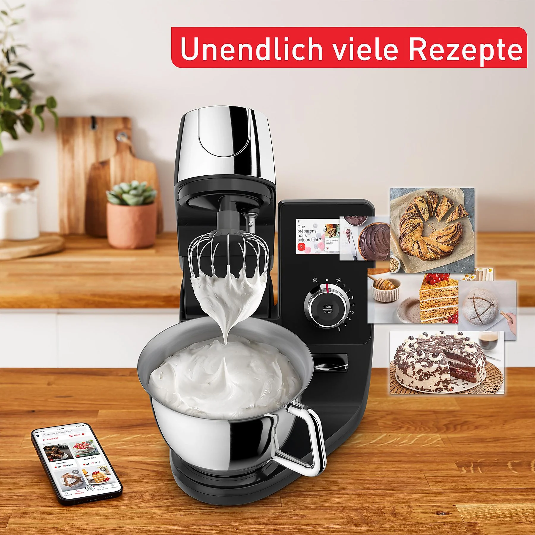 Küchenmaschine Tefal QB9518 i-Coach Touch Schwarz/Edelstahl – Bild 6
