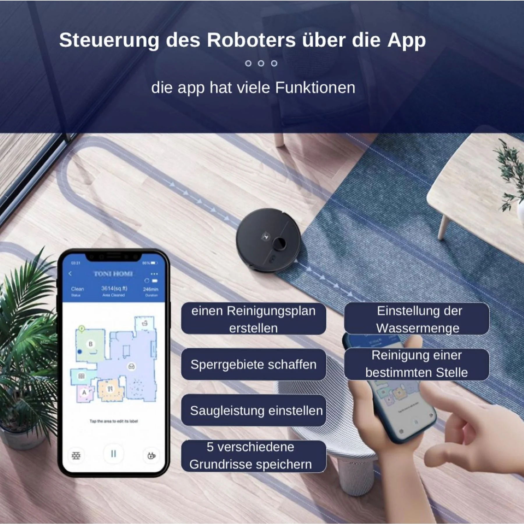 Robotersauger Toni Homi Q8 – Bild 4