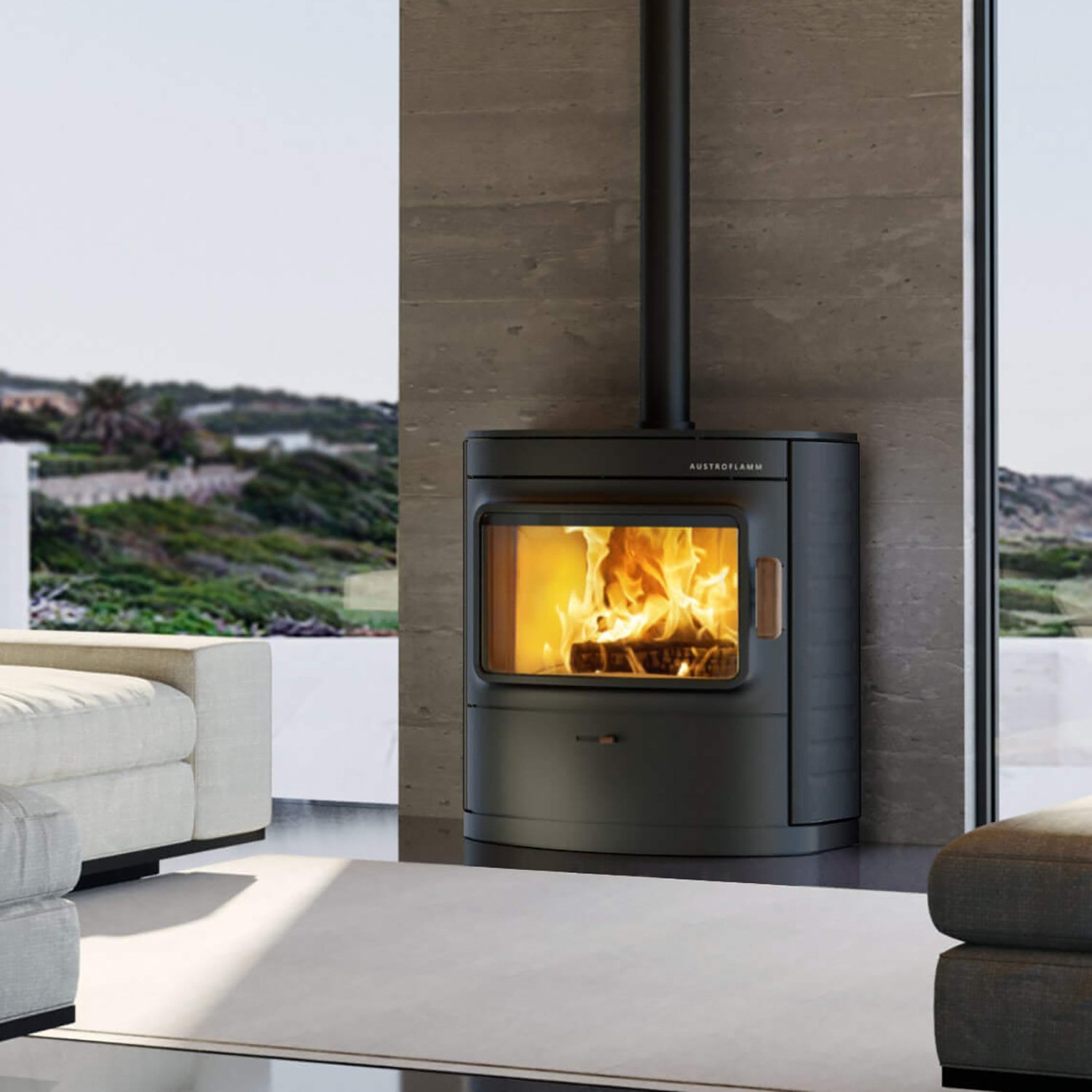 Austroflamm Cody Kaminofen Keramik Dark Anthracite – Bild 6