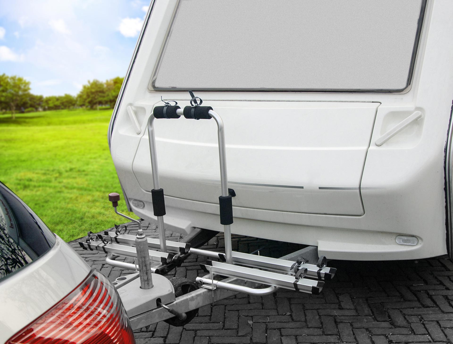 Aluminium Deichselträger Eufab für 2 fahrrader – Bild 2