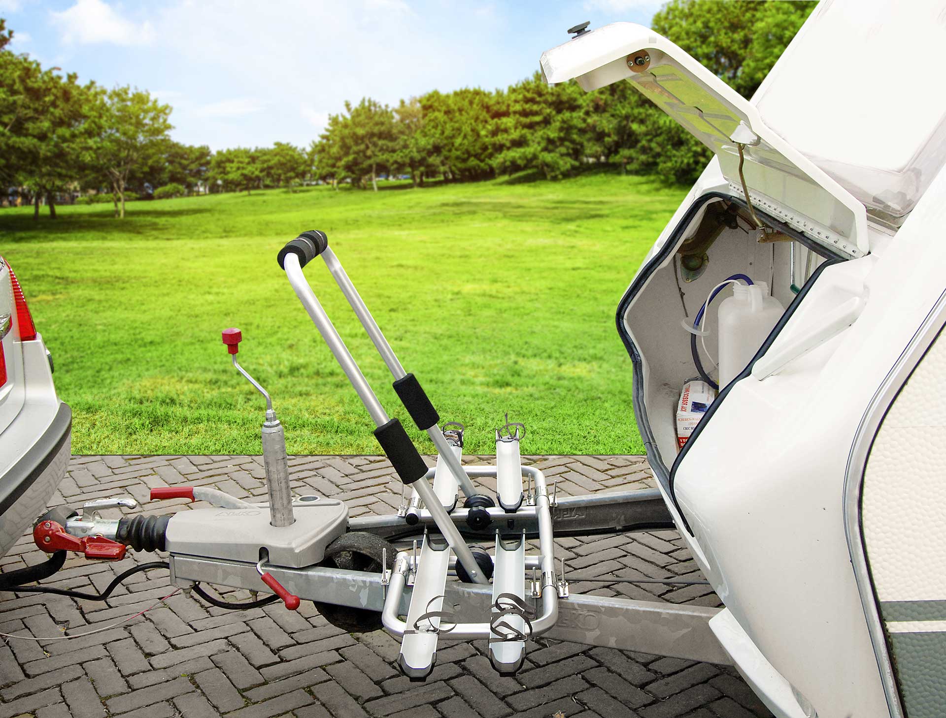 Aluminium Deichselträger Eufab für 2 fahrrader – Bild 4