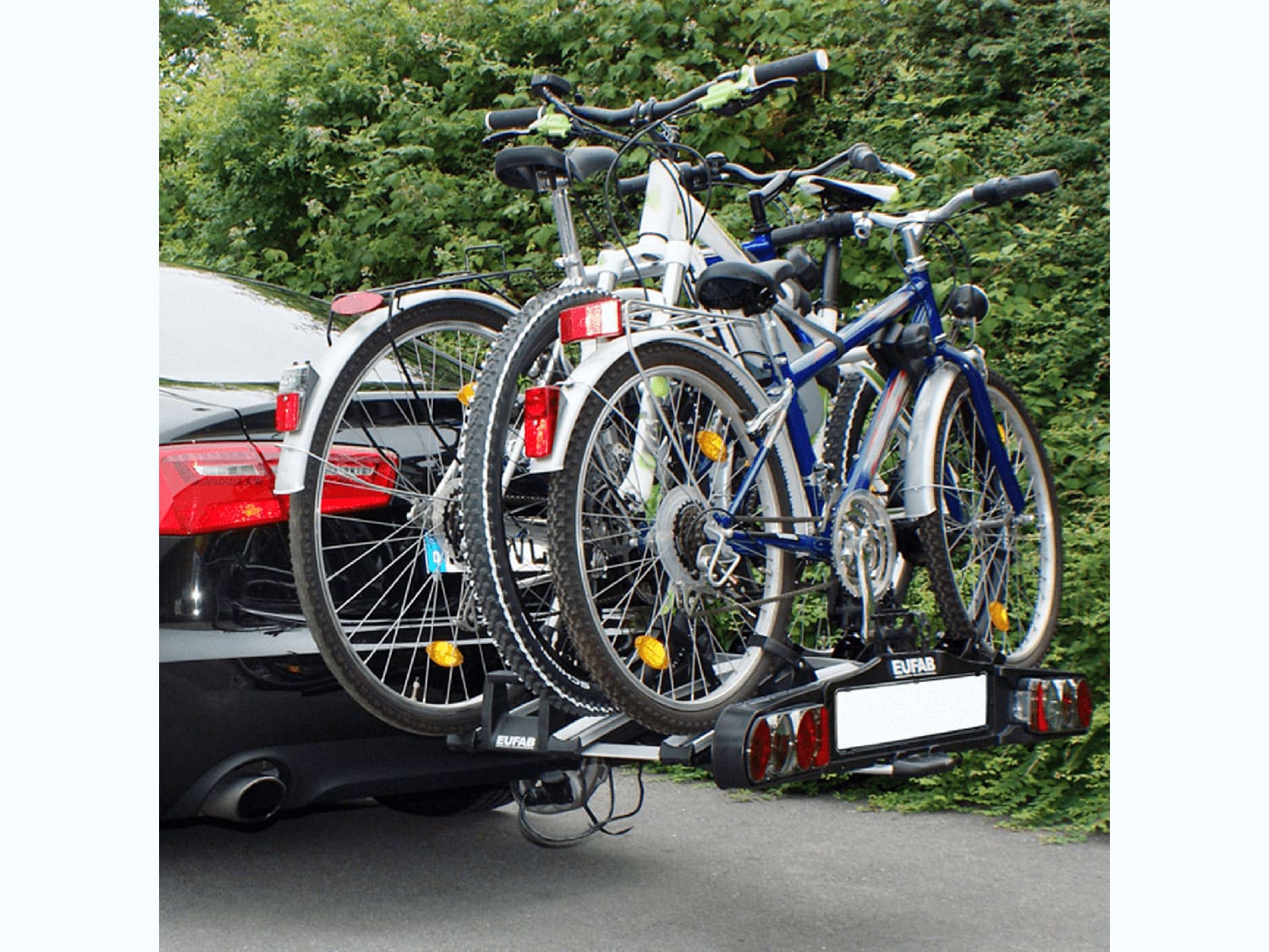 Kupplungs-Fahrradträger Eufab Premium für 3 Fahrräder – Bild 3