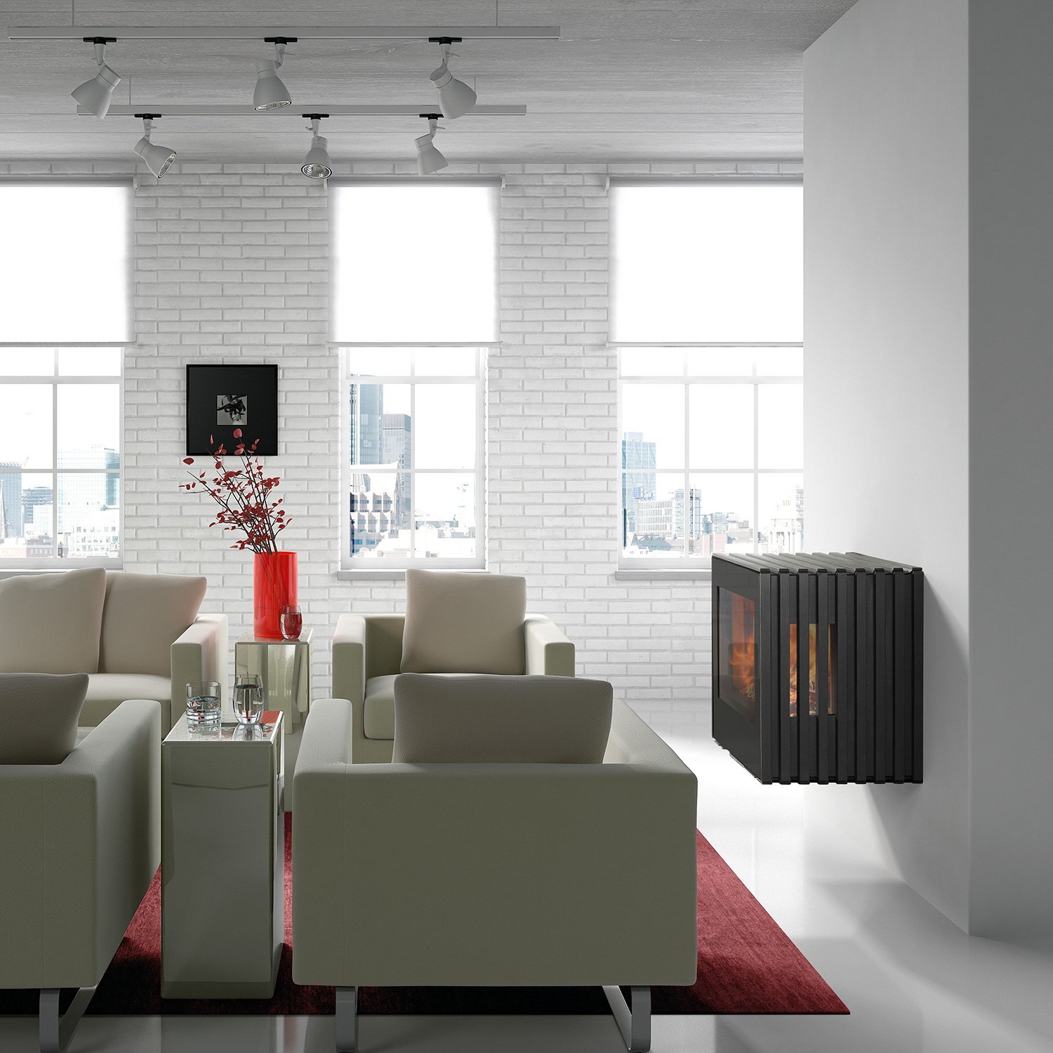 Hergom Glance MVP Kaminofen Gusseisen Schwarz – Bild 5