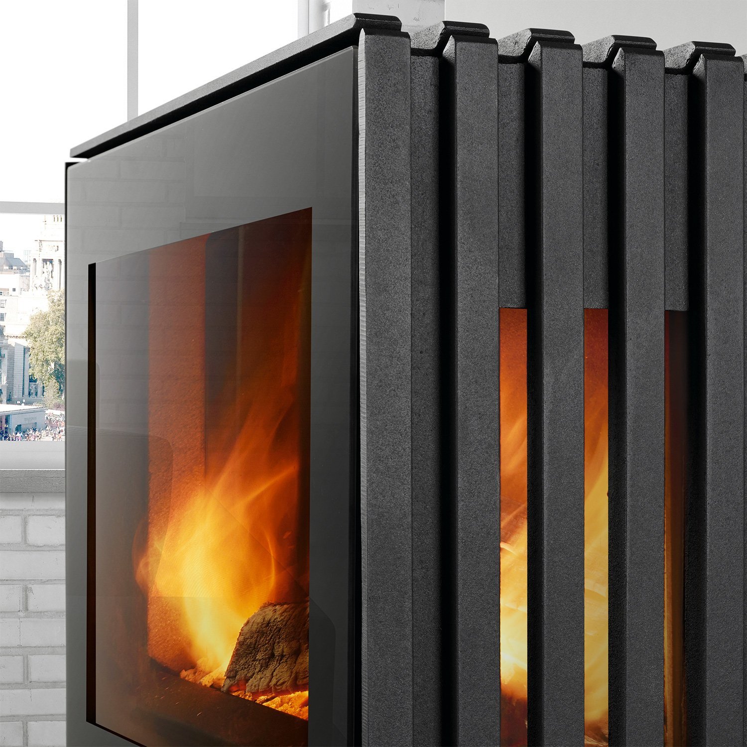 Hergom Glance MVP Kaminofen Gusseisen Schwarz – Bild 6