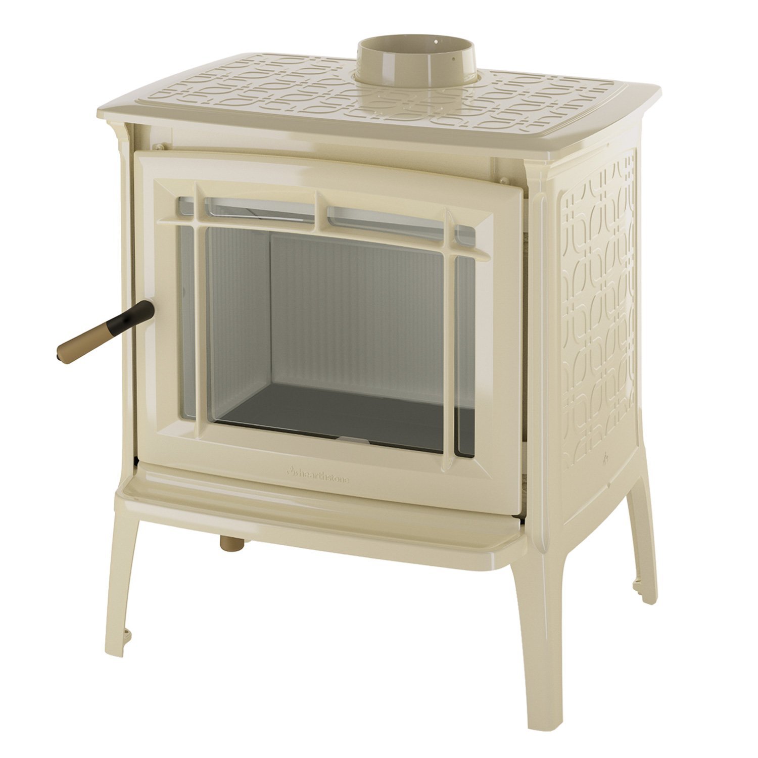 Hergom Shelburne Kaminofen Gusseisen Beige emailliert – Bild 2